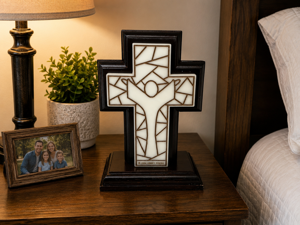 Wooden Cross with Scripture Matthew 28:19