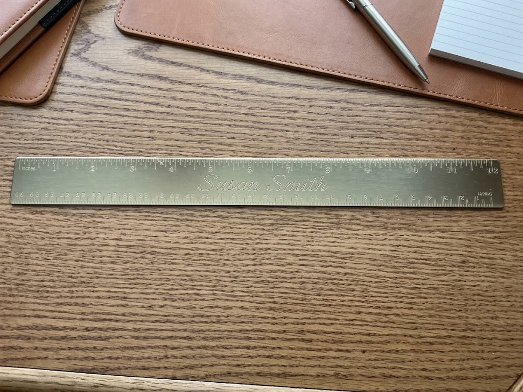 Personalized Solid Brass Ruler