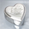 Engraved Silver Heart Jewelry Box – Personalized Gift for Her