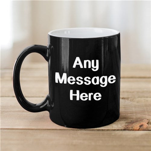 Personalized Black Ceramic Coffee Cup